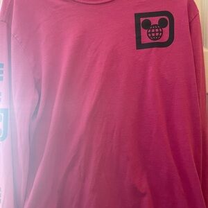 Kids Pink Graphic Long Sleeve Shirt